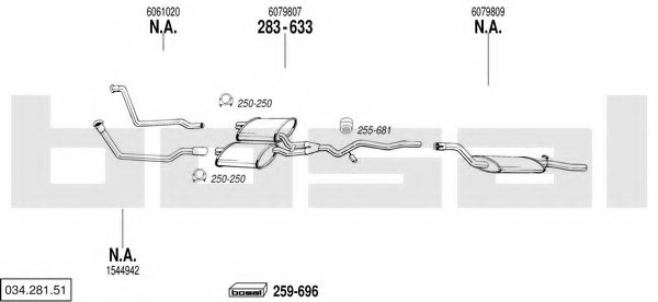 BOSAL 034.281.51 Exhaust System